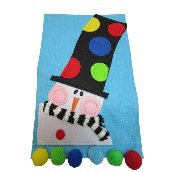 Decorative Christmas Snowman Kitchen‎ Hand Towel Linen - Picture 1 of 4